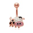 Stone Set Cow Belly Rings CRTN-06